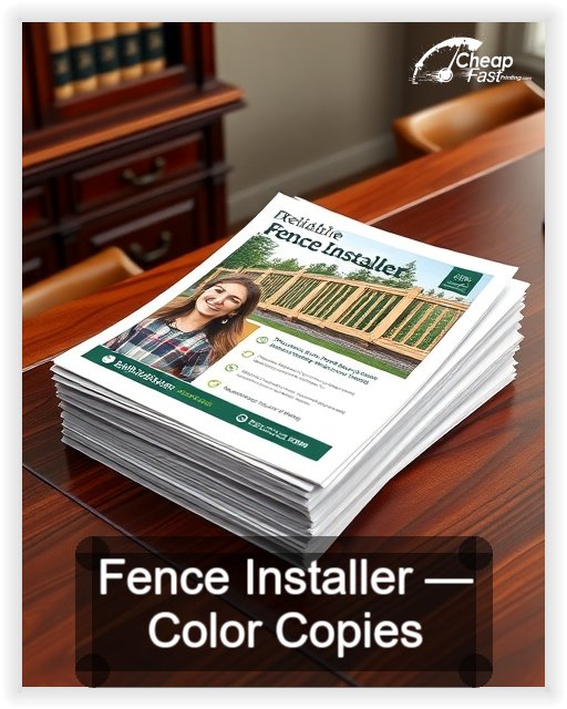 Fence Installer business card design sample