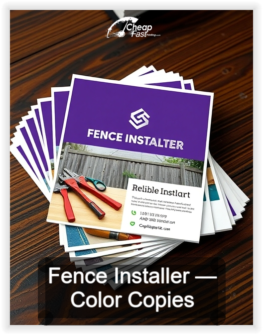 Fence Installer business card design sample