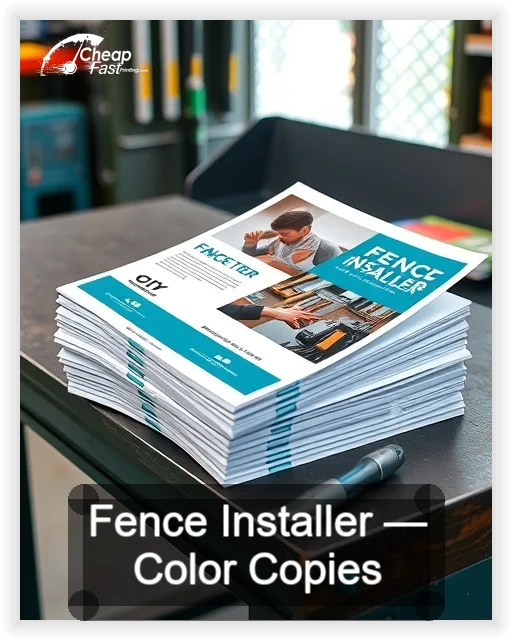 Fence Installer business card design sample