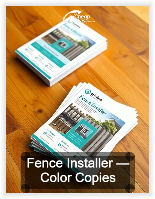 Fence Installer business card design sample