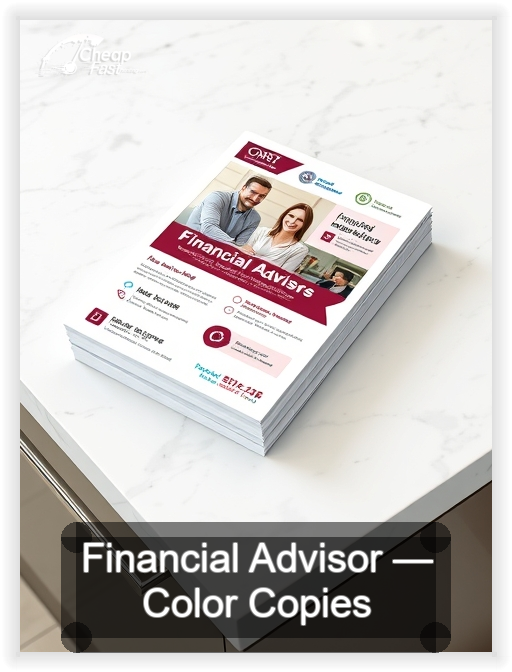 Financial Advisor business card design sample