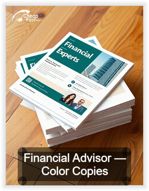 Financial Advisor business card design sample