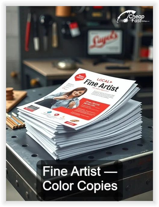 Fine Artist business card design sample