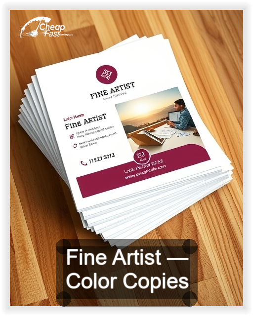 Fine Artist business card design sample
