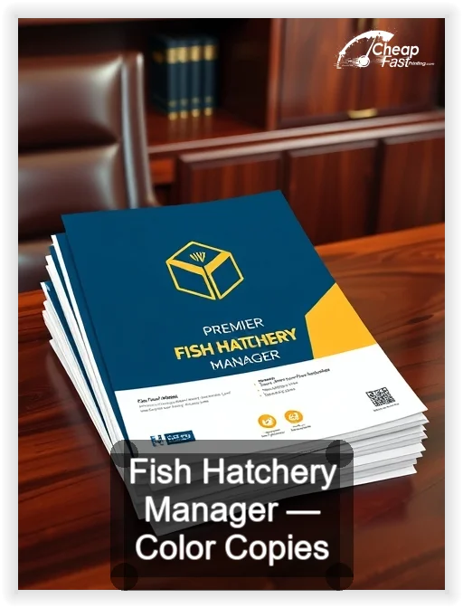 Fish Hatchery Manager business card design sample