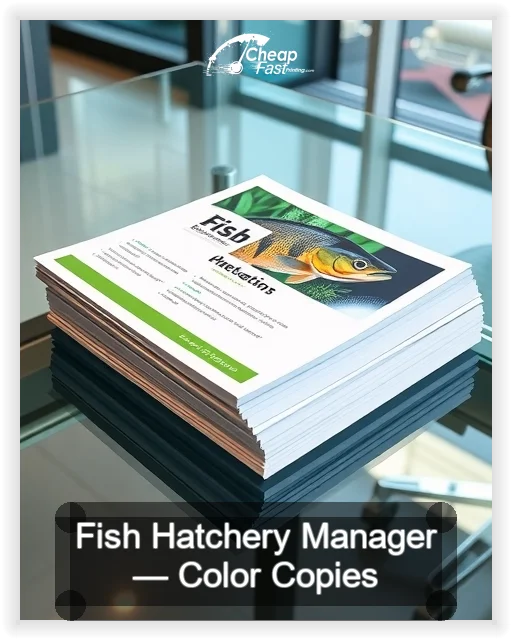 Fish Hatchery Manager business card design sample