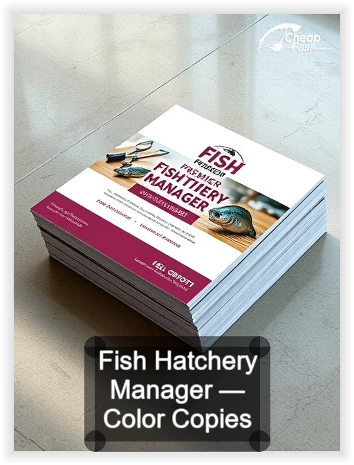 Fish Hatchery Manager business card design sample
