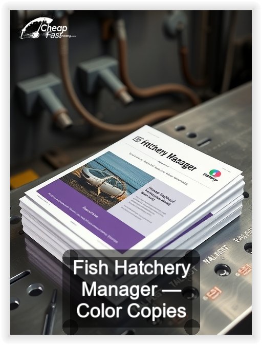 Fish Hatchery Manager business card design sample