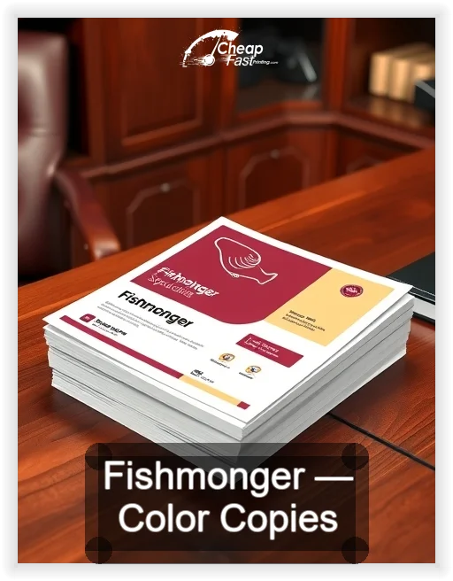 Fishmonger business card design sample