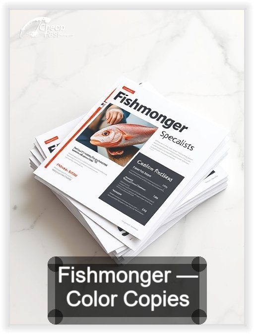 Fishmonger business card design sample