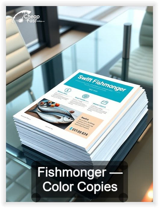 Fishmonger business card design sample