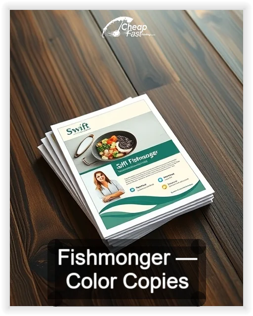 Fishmonger business card design sample