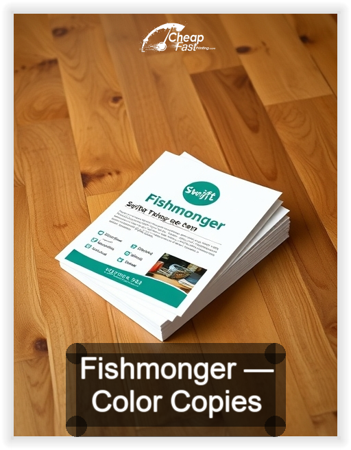 Fishmonger business card design sample