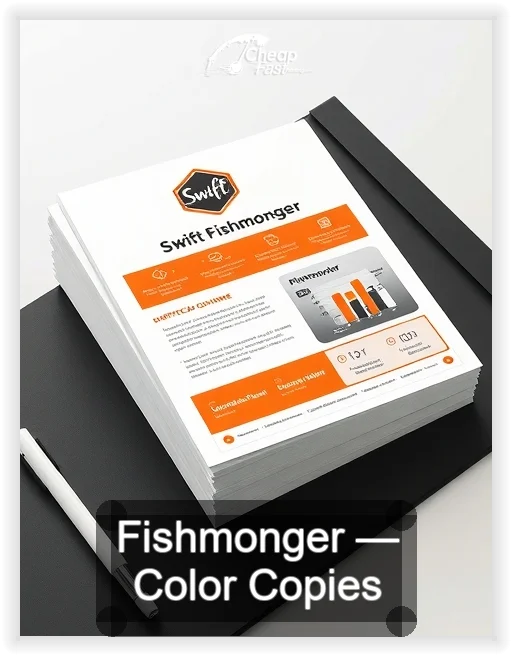 Fishmonger business card design sample