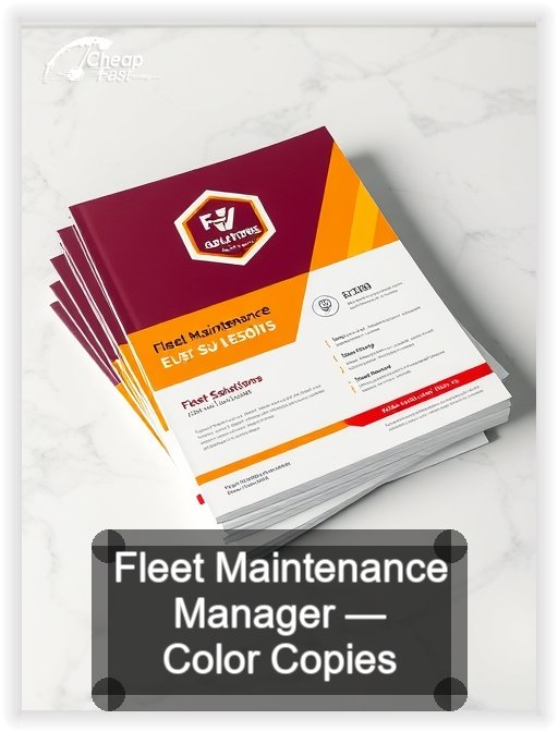 Fleet Maintenance Manager business card design sample