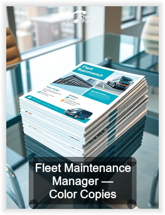 Fleet Maintenance Manager business card design sample