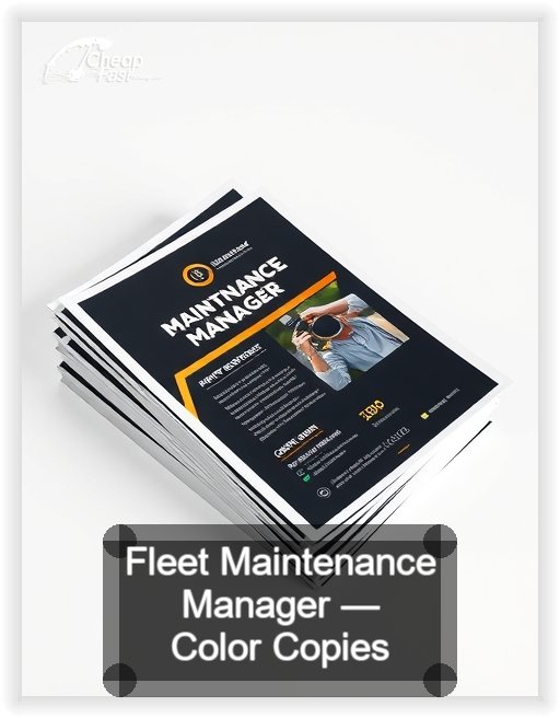 Fleet Maintenance Manager business card design sample