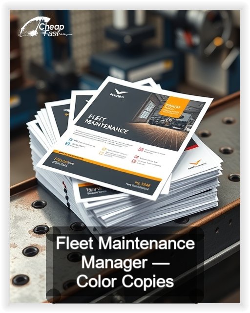 Fleet Maintenance Manager business card design sample
