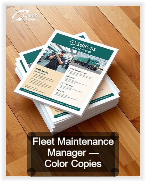 Fleet Maintenance Manager business card design sample