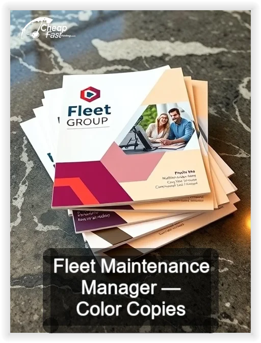 Fleet Maintenance Manager business card design sample
