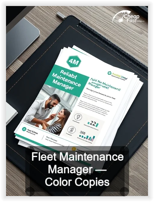 Fleet Maintenance Manager business card design sample