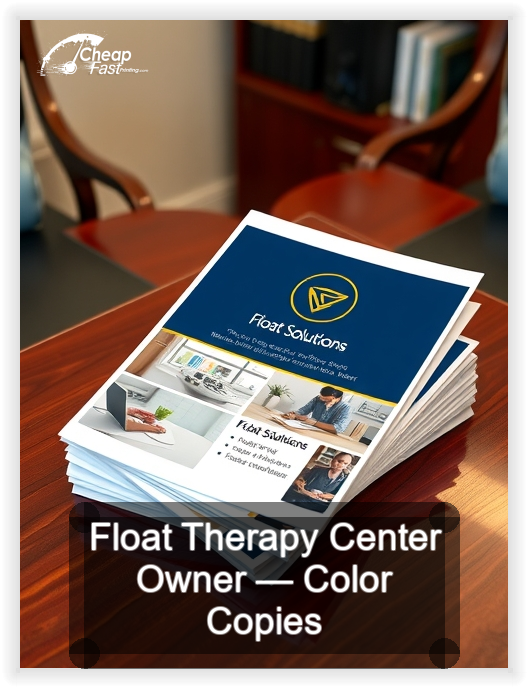 Float Therapy Center Owner business card design sample
