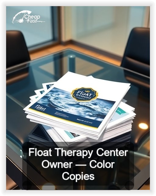 Float Therapy Center Owner business card design sample