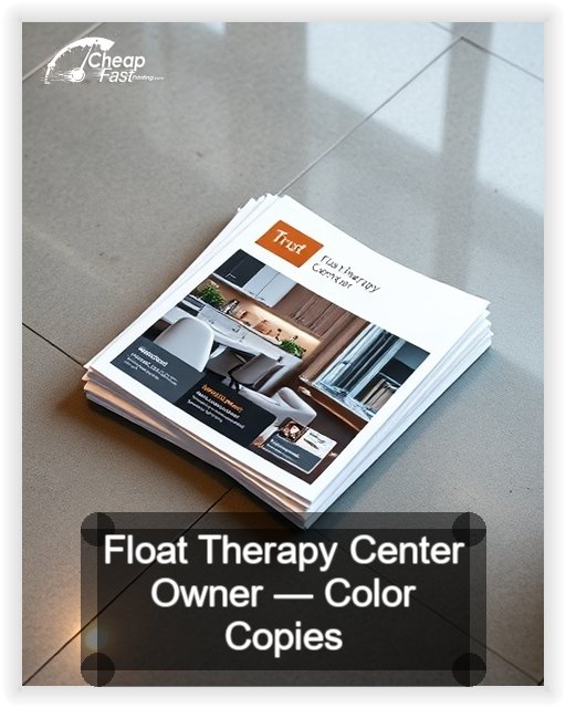 Float Therapy Center Owner business card design sample