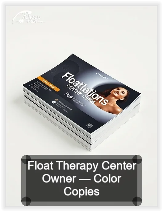 Float Therapy Center Owner business card design sample