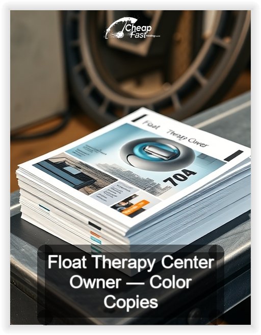 Float Therapy Center Owner business card design sample