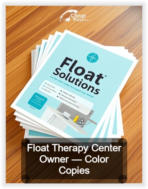 Float Therapy Center Owner business card design sample