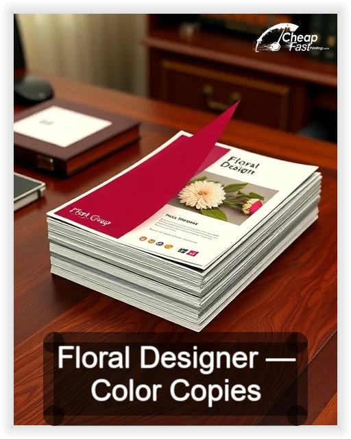 Floral Designer business card design sample