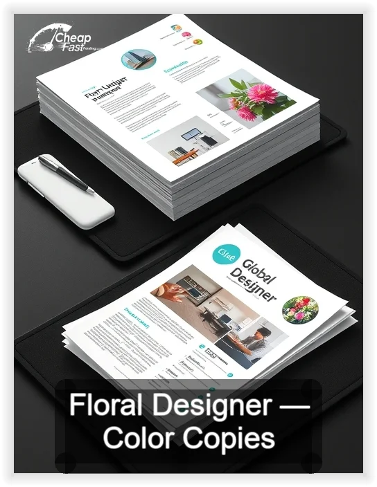 Floral Designer business card design sample