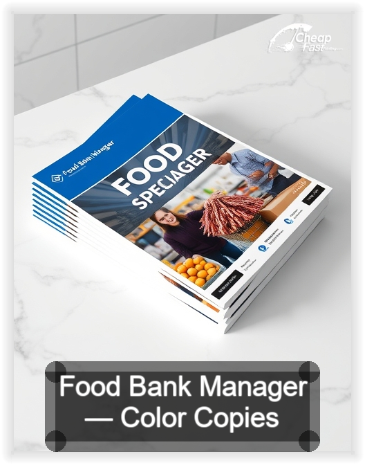 Food Bank Manager business card design sample