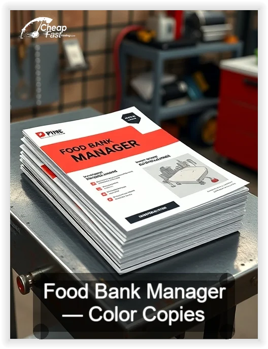 Food Bank Manager business card design sample
