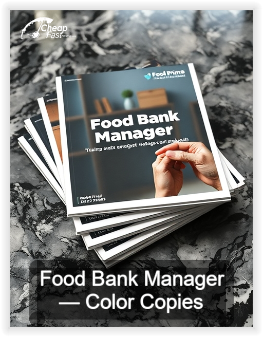 Food Bank Manager business card design sample