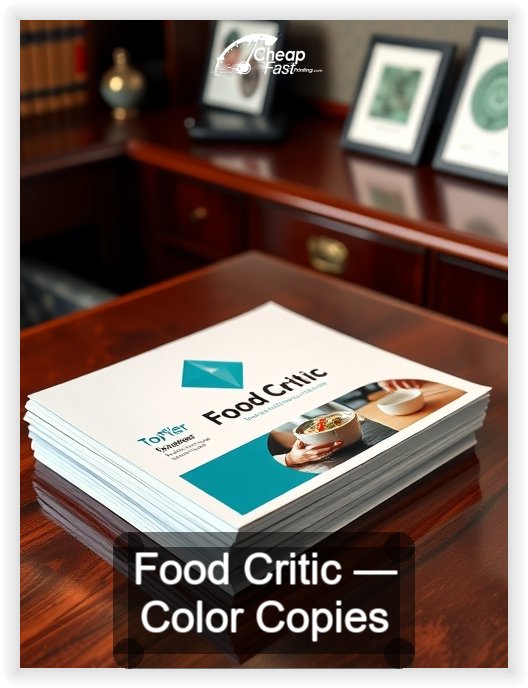 Food Critic business card design sample
