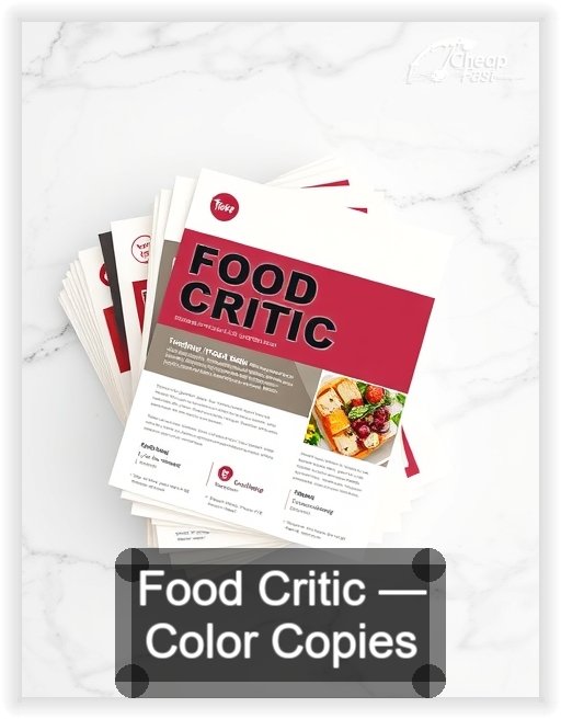 Food Critic business card design sample