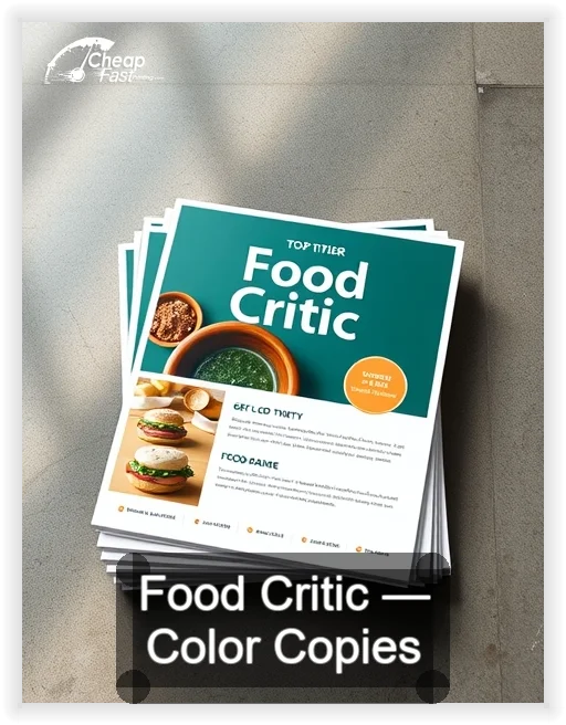 Food Critic business card design sample
