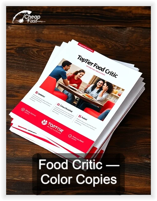 Food Critic business card design sample