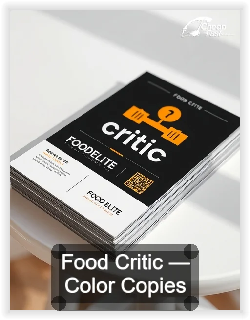 Food Critic business card design sample
