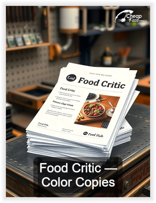 Food Critic business card design sample