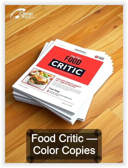 Food Critic business card design sample