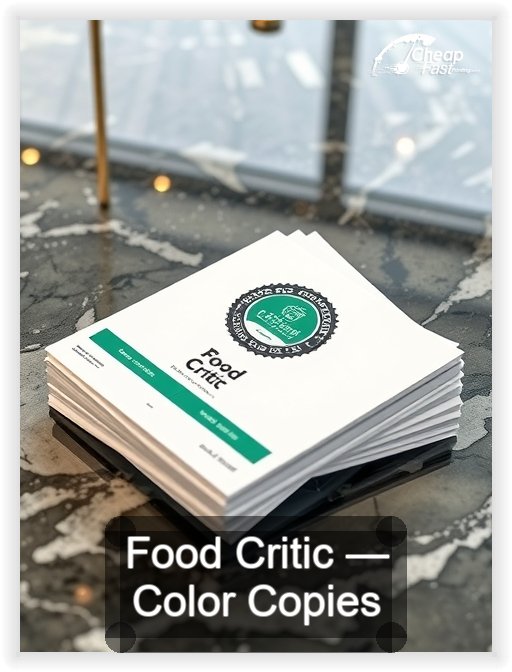 Food Critic business card design sample