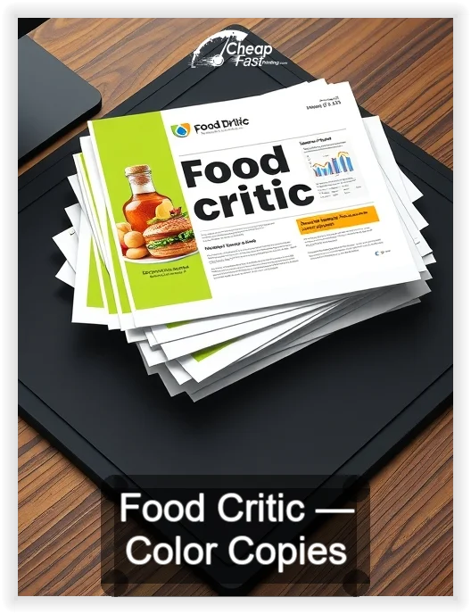 Food Critic business card design sample
