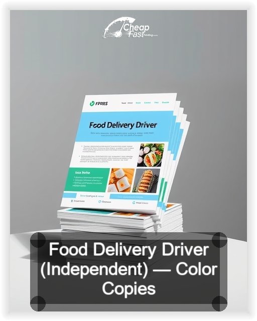 Food Delivery Driver Independent business card design sample