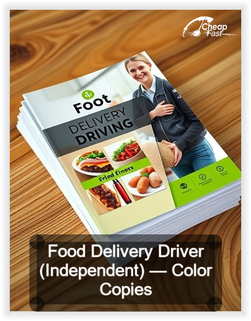 Food Delivery Driver Independent business card design sample