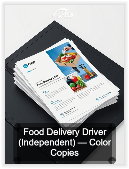 Food Delivery Driver Independent business card design sample