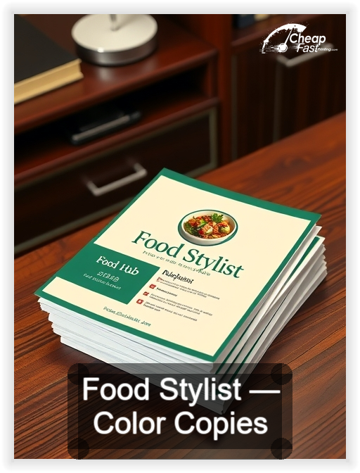 Food Stylist business card design sample