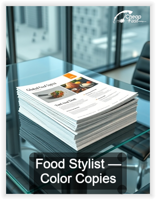 Food Stylist business card design sample